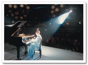 Sri Chinmoy on stage