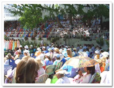 Students meditating at Aspiration-Ground